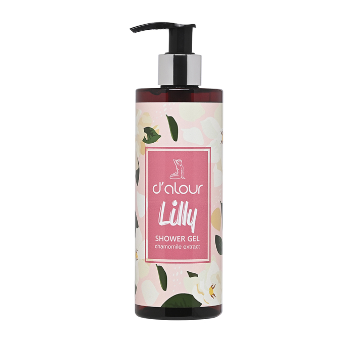 d’alour Lilly Shower Gel Απαλό Αναζωογονητικό Αφρόλουτρο με Φυτικά Εκχυλίσματα από Φύλλα Ελιάς και Xαμομήλι για Απαλή Επιδερμίδα και Άρωμα που Διαρκεί 300ml